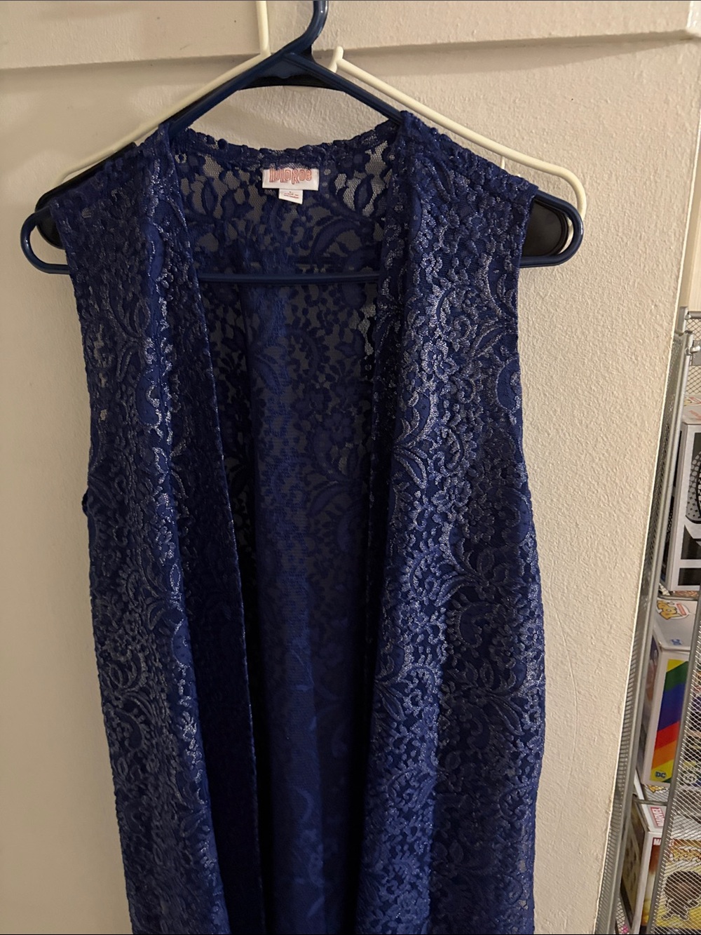LuLaRoe Dark Navy Lace Layering Vest